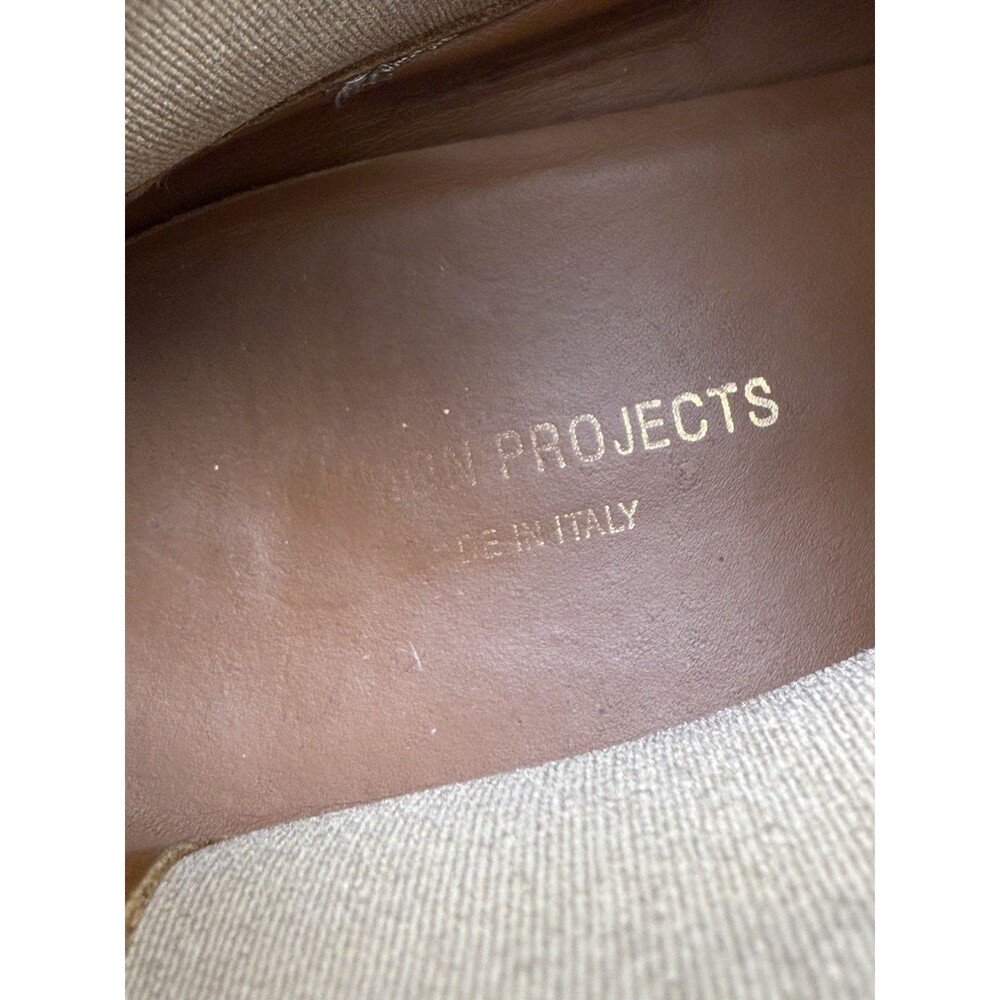 Common Projects Chelsea Boots Men US 13/EU 46 Tan Suede Minimalist PullOn Travel - Picture 7 of 8